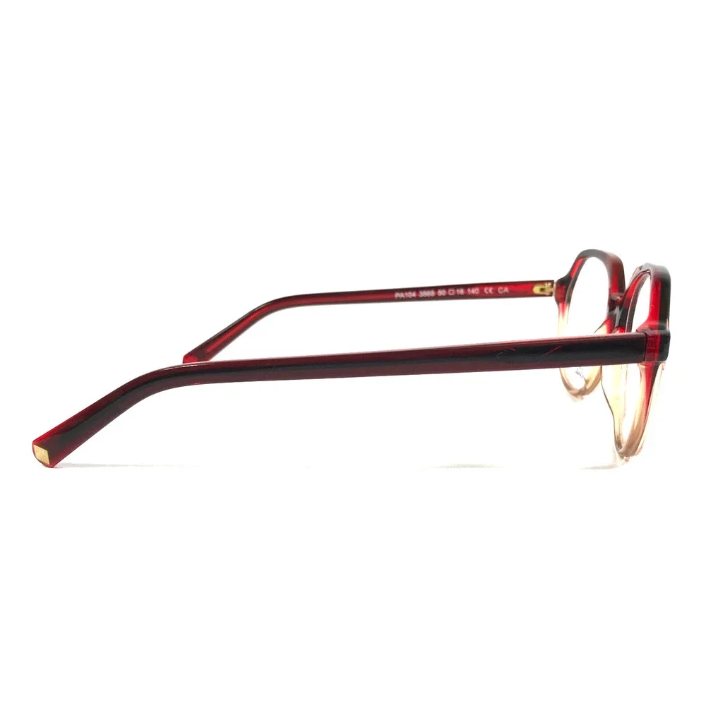 J.F. Rey Petite Eyeglasses Frames PA104 3565 Red Clear Gold Geometric 50-16-140